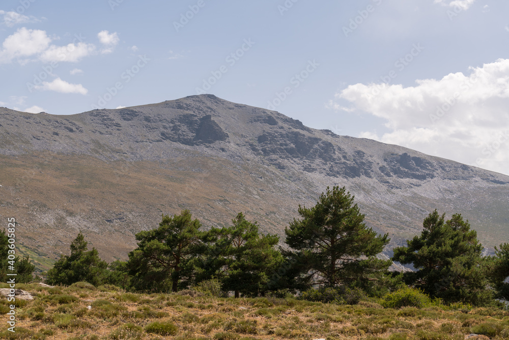 mountainous landscape of Sierra Nevada in southern Spain