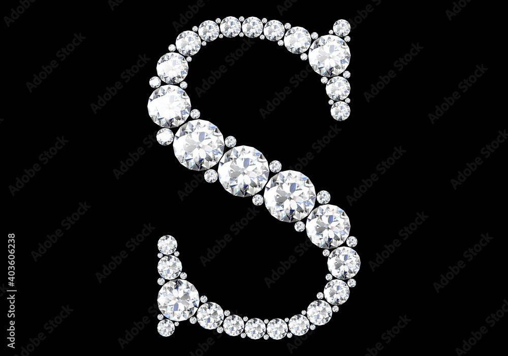 diamond letters with gemstones (high resolution 3D image) diamond letters with gemstones (high resolution 3D image)