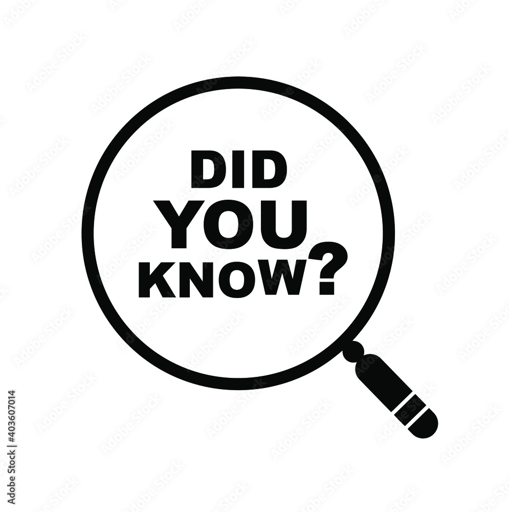 did you know sign on white background did you know sign on white background