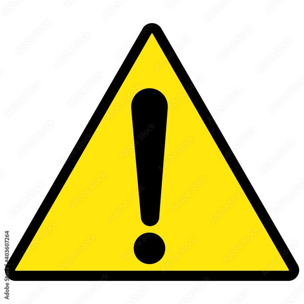 Attention icon, exclamation mark icon flat design illustration Attention icon, exclamation mark icon flat design illustration