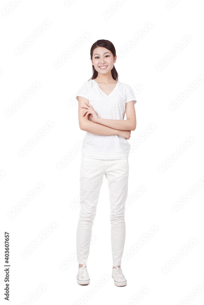 A portrait of a happy young woman A portrait of a happy young woman