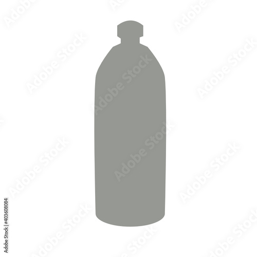 Grey bottle canister simple flat vector graphic illustration icon isolated  