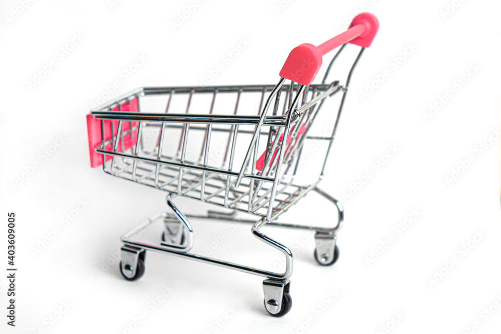 Shopping cart isolated on white background. Business concept. Shopping cart isolated on white background. Business concept.