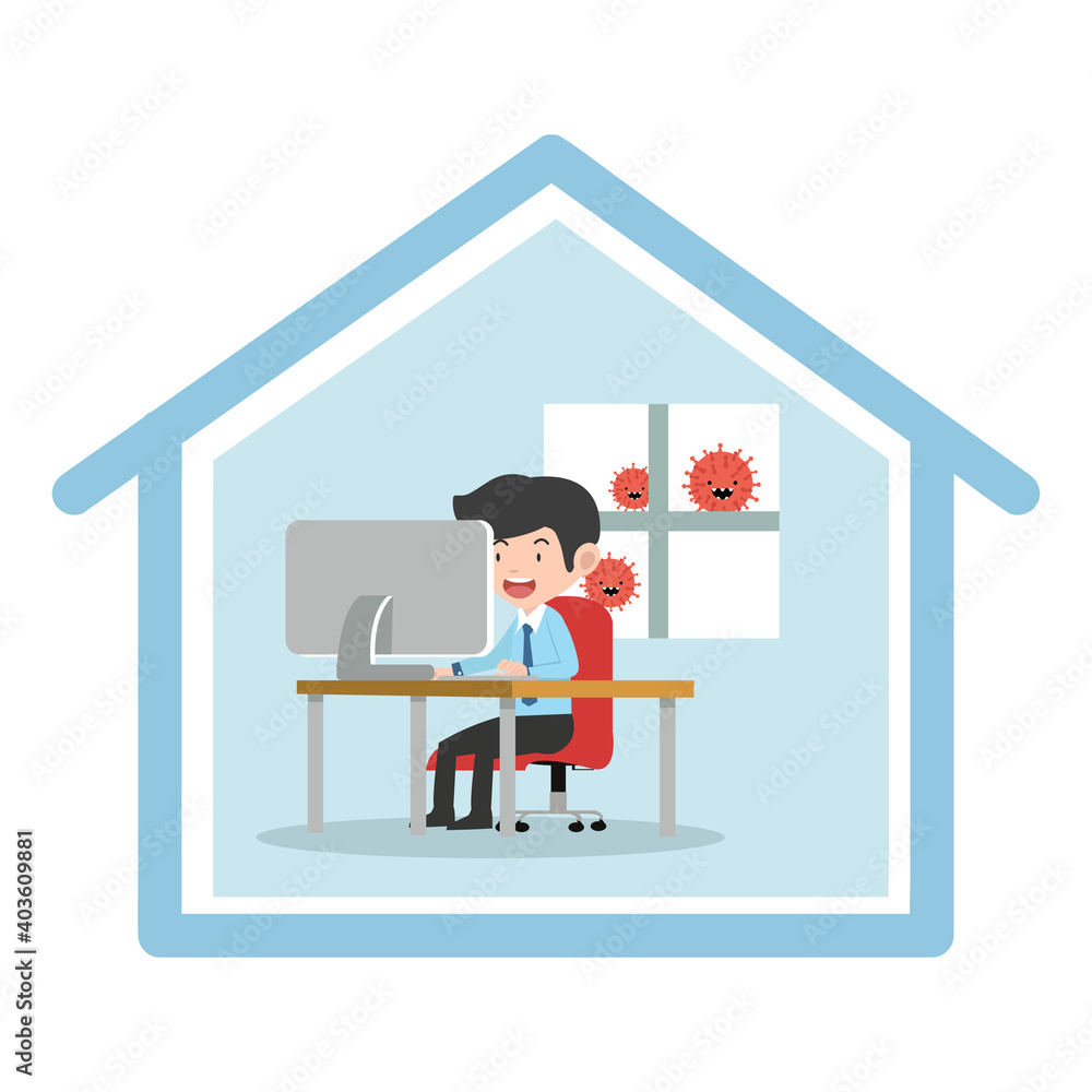 work for home businessman working at her desk at home work for home businessman working at her desk at home