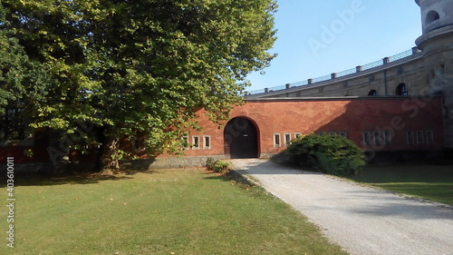 Klenzepark mit Stadtmauer in Ingolstadt photo