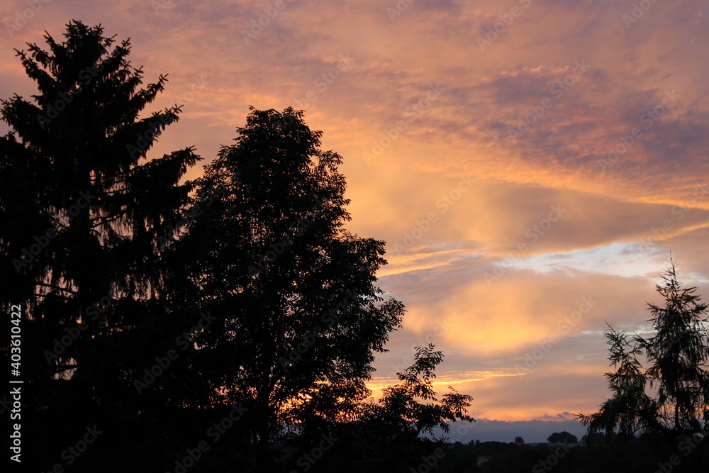 Dawn in Czech countryside