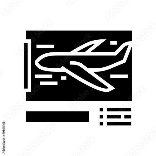 airplane crash test glyph icon vector. airplane crash test sign. isolated contour symbol black illustration