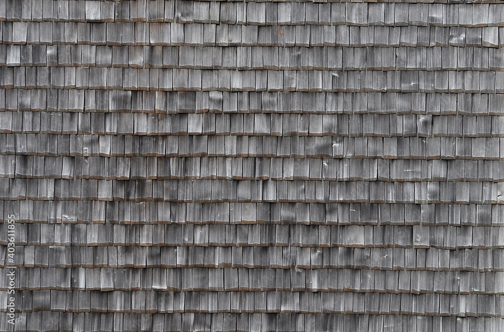 Wand mit alten Holzschindeln als Hintergrund Wand mit alten Holzschindeln als Hintergrund