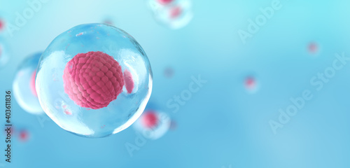 Human Stem Cell Concept, 3D Render