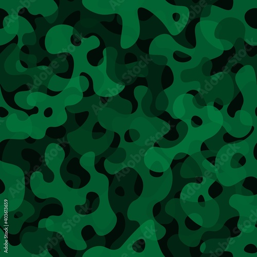 Woodland green camouflage seamless pattern background vector illustration