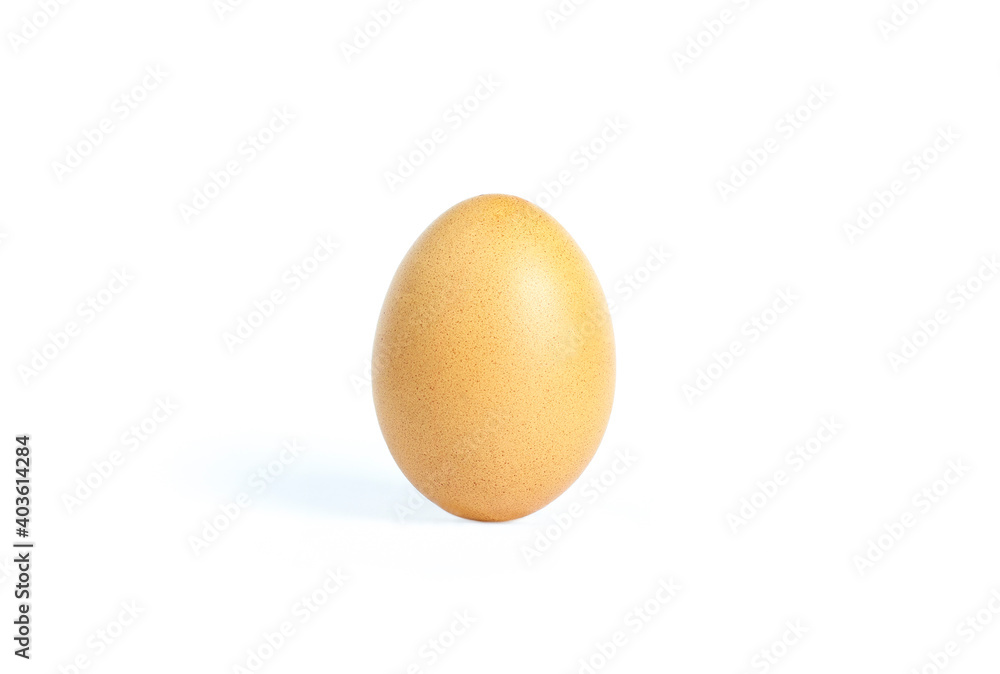 Isolated single chicken egg fresh and raw brown shell on a white background health food with clipping path. Isolated single chicken egg fresh and raw brown shell on a white background health food with clipping path.