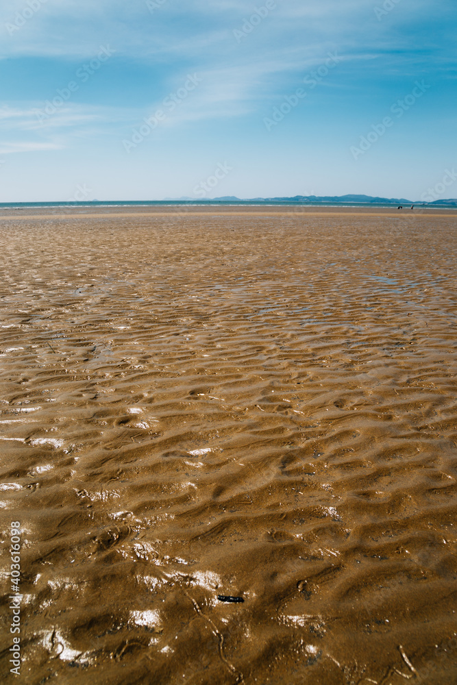 Cheongpodae beach mud flat in Taean, Korea