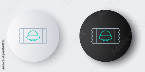 Line Sports nutrition bodybuilding proteine power drink and food icon isolated on grey background. Colorful outline concept. Vector.
