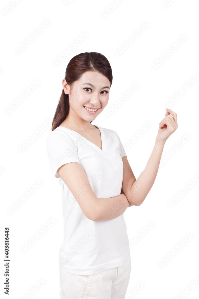 A portrait of a happy young woman A portrait of a happy young woman