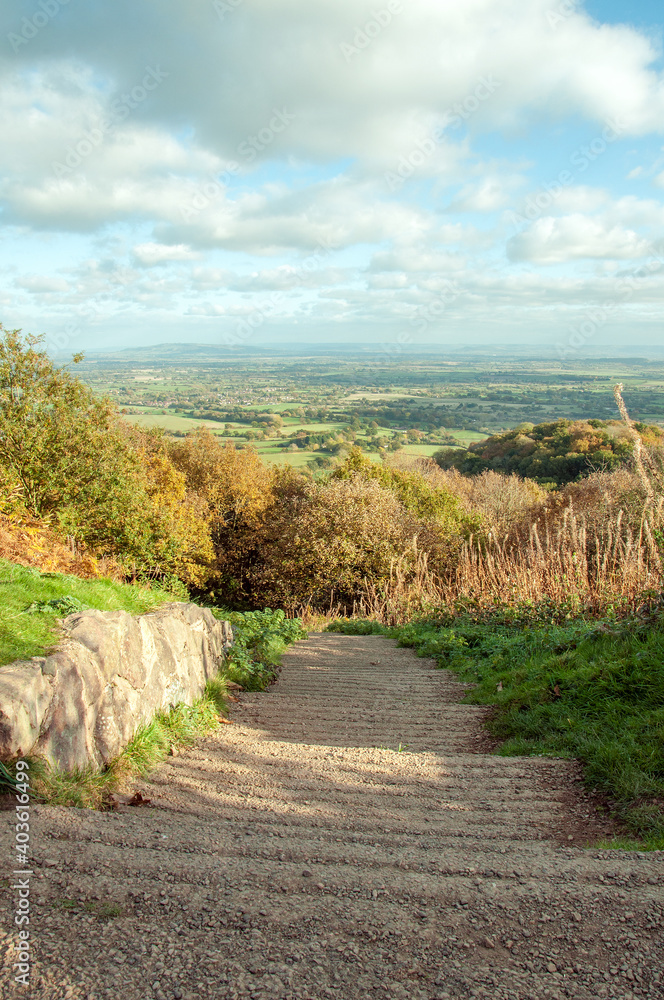 Fototapeta premium Autumn scenery in the Malvern hills of England.