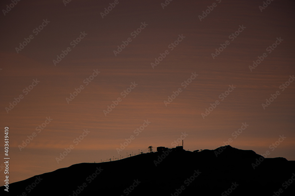 Sonnenuntergang über den Alpen - Crap Sogn Gion, Laax