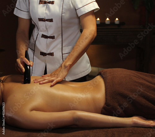 relaxing with spa massage 