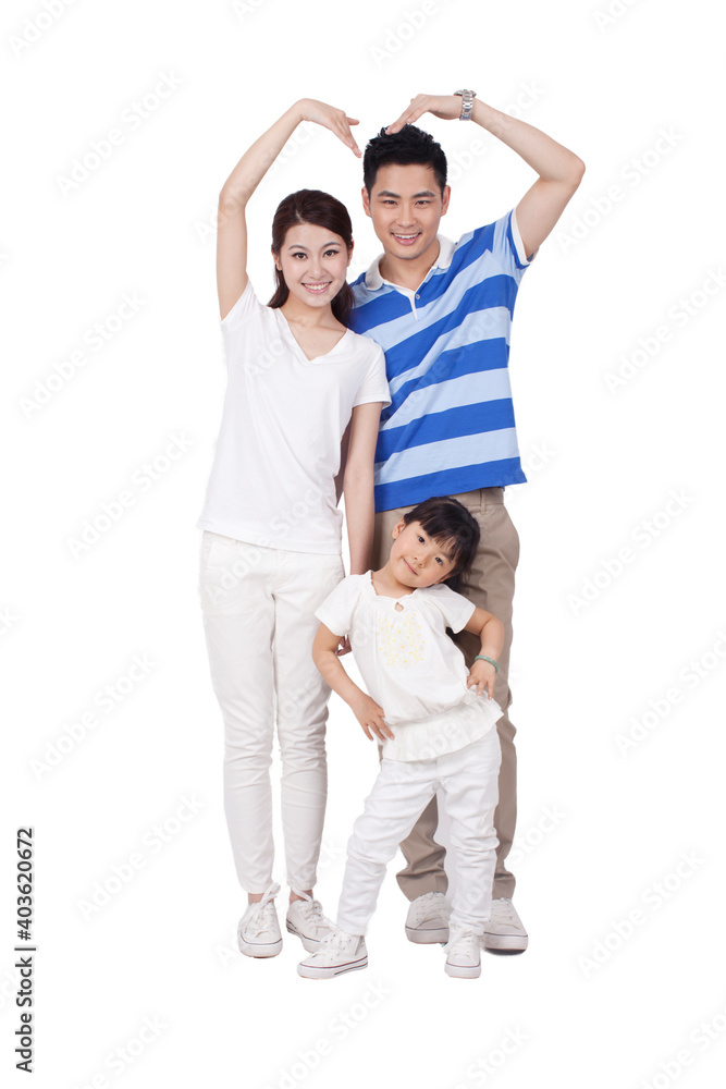Portrait of a happy family with one child Portrait of a happy family with one child