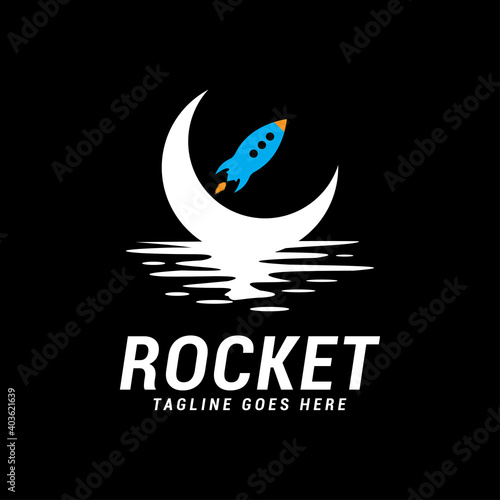 Rocket logo icon vector template.