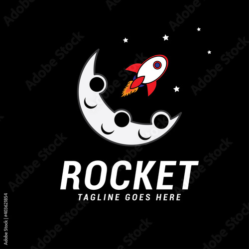 Rocket logo icon vector template.