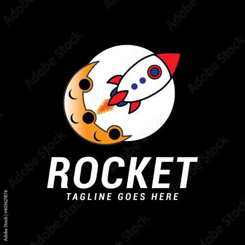 Rocket logo icon vector template.