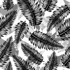 Sierkussen Tropische bladeren patronen Grafisch abstract tropisch bladerenpatroon  © Anna