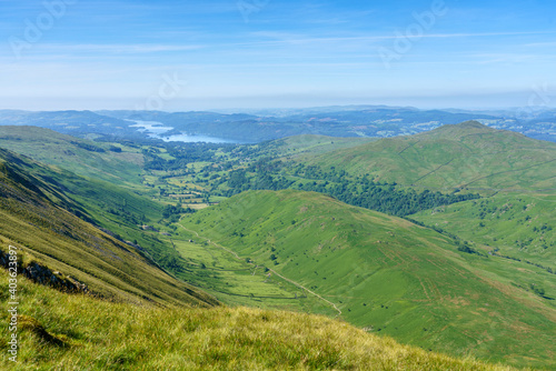 Distant views of Lake Windermere with The Tongue and Trout Beck photo