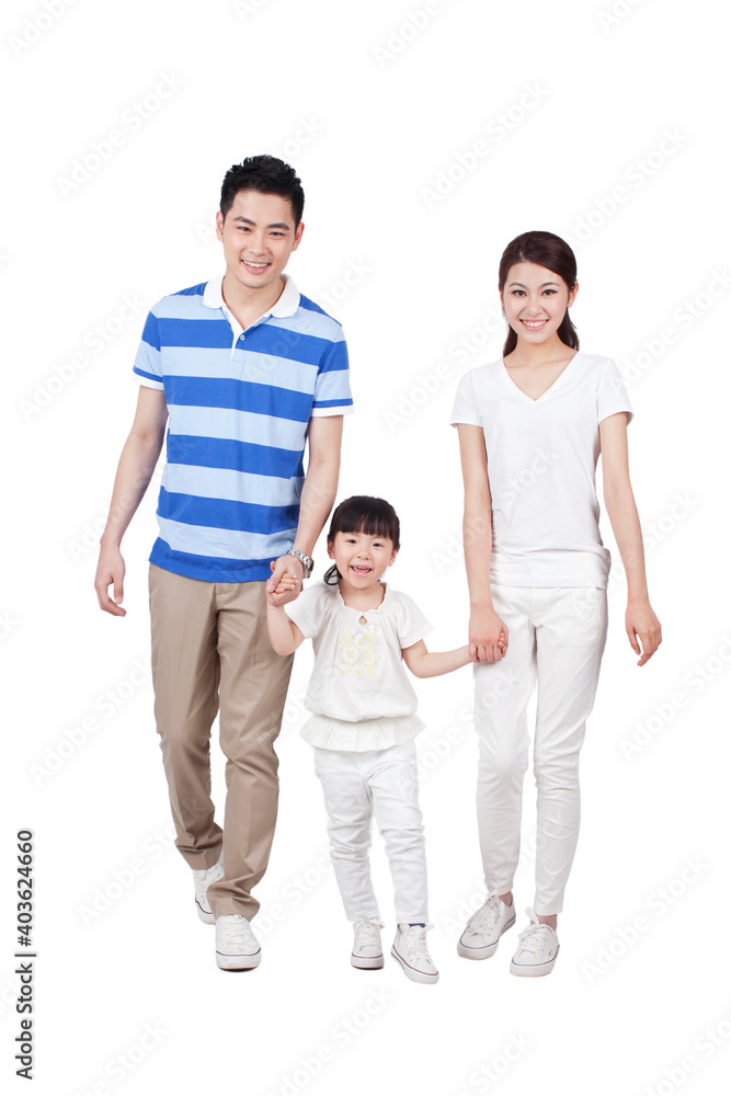 Portrait of a happy family with one child Portrait of a happy family with one child