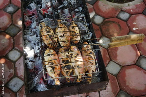 Ikan bakar Indonesian Grilled fish or Homemade Seafood Barbeque
