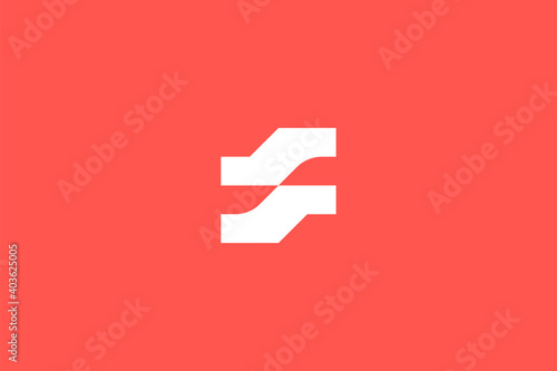 Minimal Modern Abstract Letter S Dark Background Logo Template photo