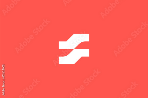 Minimal Modern Abstract Letter S Dark Background Logo Template