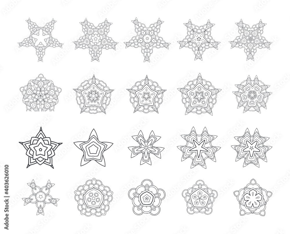 star,pentatonic design decorative design elements