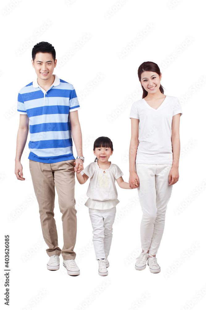Portrait of a happy family with one child Portrait of a happy family with one child