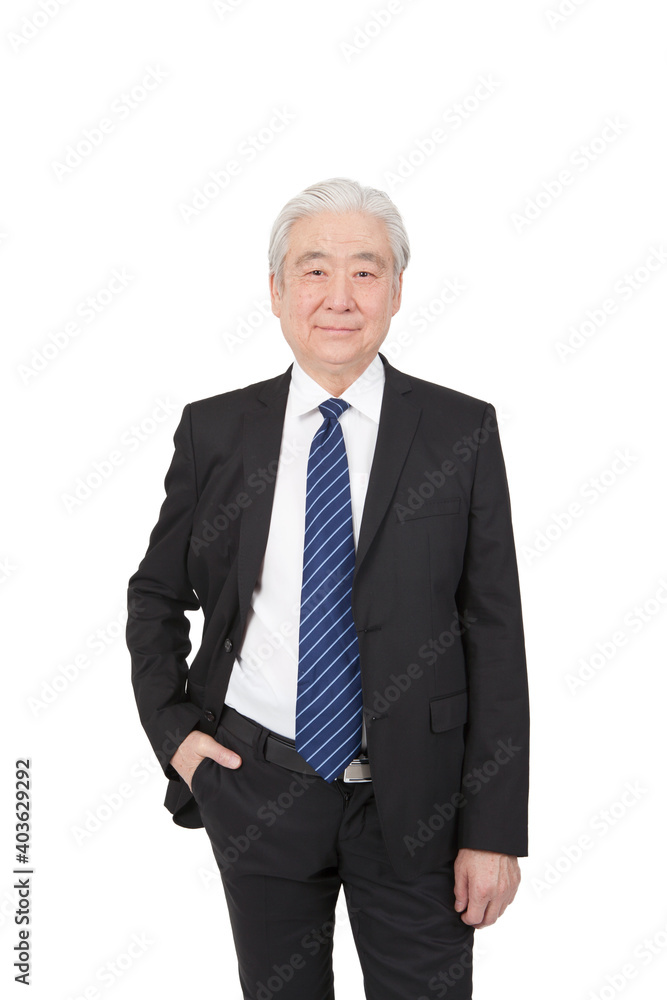 Portrait of an old business man person Portrait of an old business man person