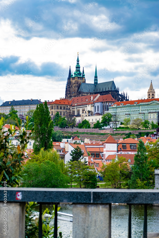Prague cathedral and city