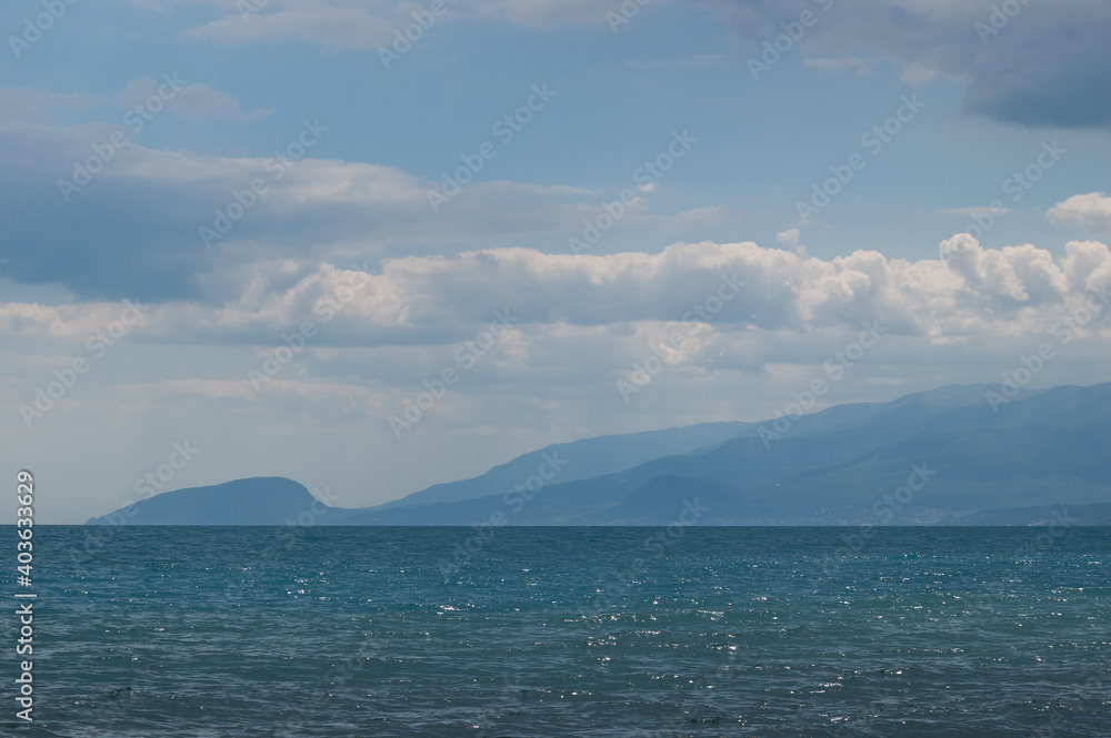 Black Sea coast in Crimea in summer