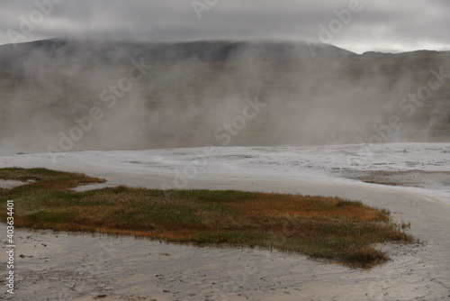 Hveravellir geothermal area near F35 route in Iceland