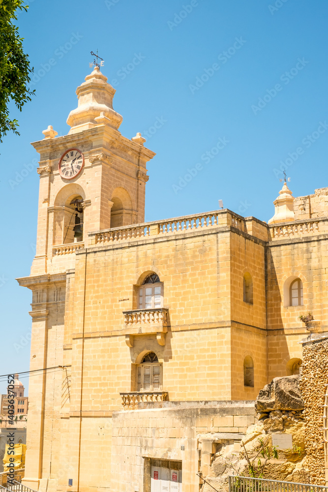 traveling the beautiful streets of Malta with old historical and new modern buildings