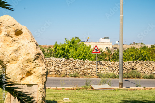 traveling the beautiful streets of Malta with old historical and new modern buildings photo