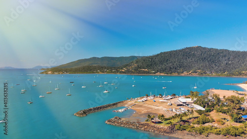 Airlie Beach, Queensland. Aerial view from drone © jovannig