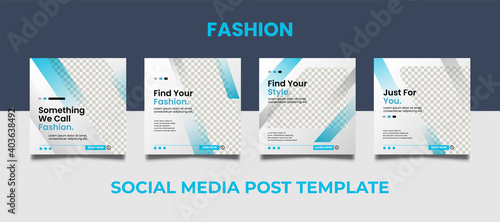 Fashion Sale social media post templates. promotion square web banner. Special offer banner. Sale and discount backgrounds. Trend vector design. Vector illustration.