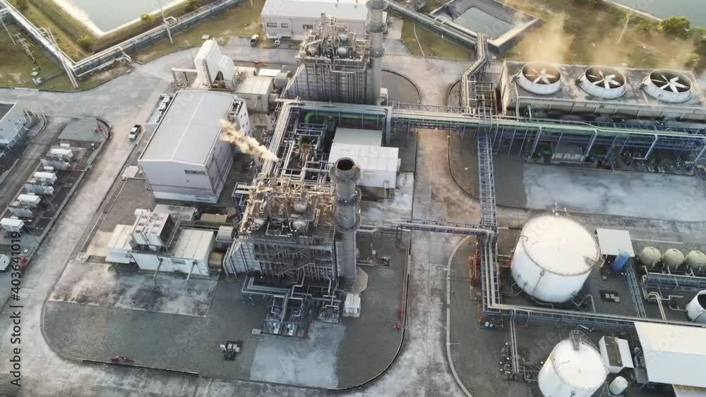 Aerial view of Oil and gas industry facility for storage of oil and petrochemical products.Refinery oil and gas factory power and fuel energy.engineering concept.4k Aerial view of Oil and gas industry facility for storage of oil and petrochemical products.Refinery oil and gas factory power and fuel energy.engineering concept.4k