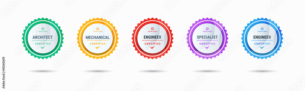Certified badge logo design for company training badge certificates to ...