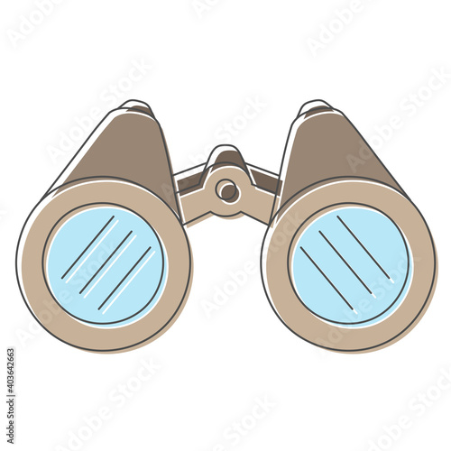 binoculars hand drawn design vector illustration