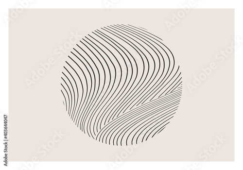 Trendy abstract creative minimalist artistic hand drawn composition