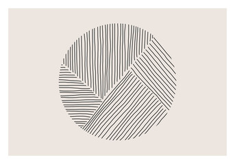 Papier peint photo Minimaliste art Dessin contemporain aux formes organiques douces  © C Design Studio