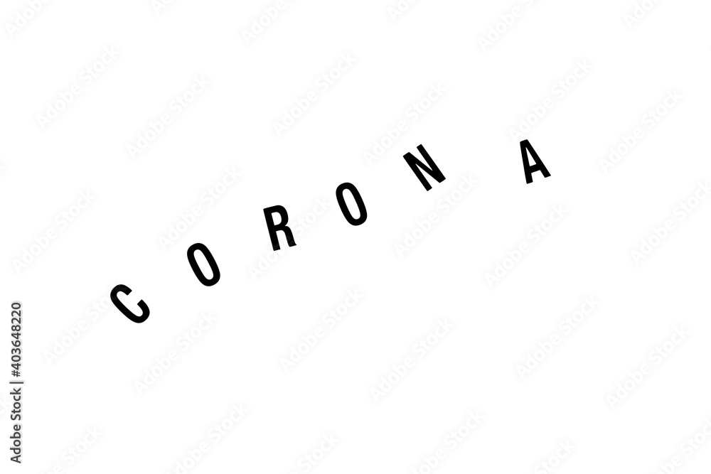 Word corona with black letters Word corona with black letters