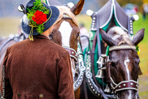 typical bavarian hat - traditional clothing photo