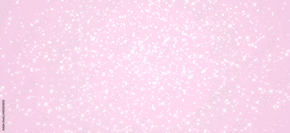 light pink festive shiny sparkling background with stars and sparks