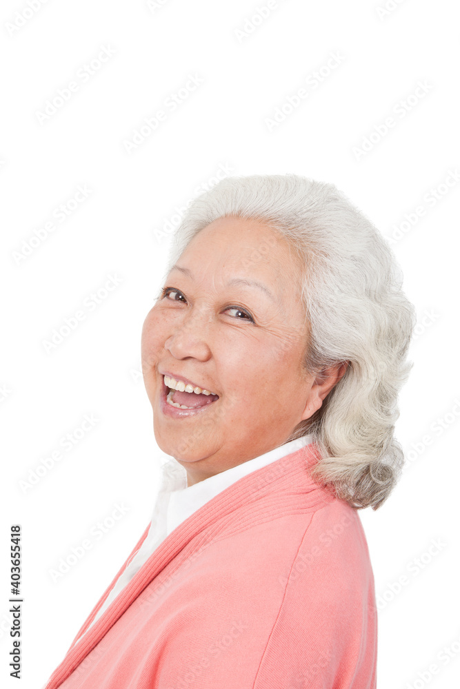A portrait of a happy old woman A portrait of a happy old woman